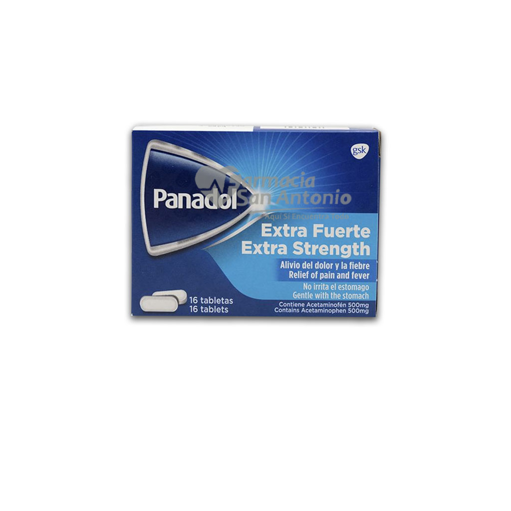 PANADOL EXTRA FUERTE X 16 TABS